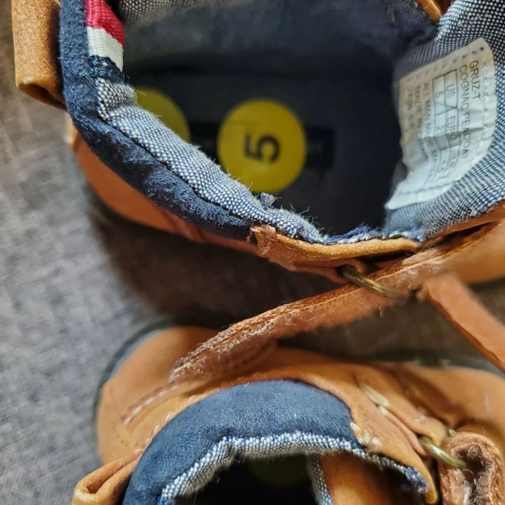 Tommy Hilfiger Toddler Suede Hook Loop Ankle Boots Baby Sz 5 First Walker Shoes - Picture 7 of 7